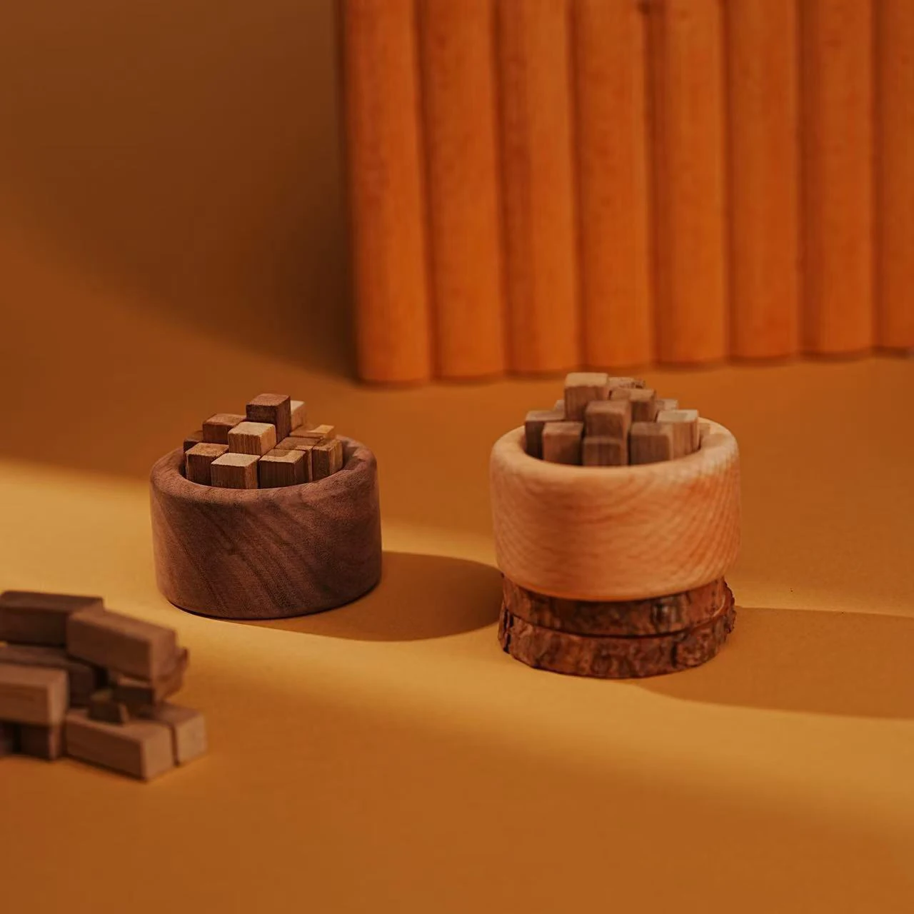 Small Black Walnut Essential Oil Fragrance Wood  Beech Wood Pile Fireless Aromatherapy Home Bedroom Decoration