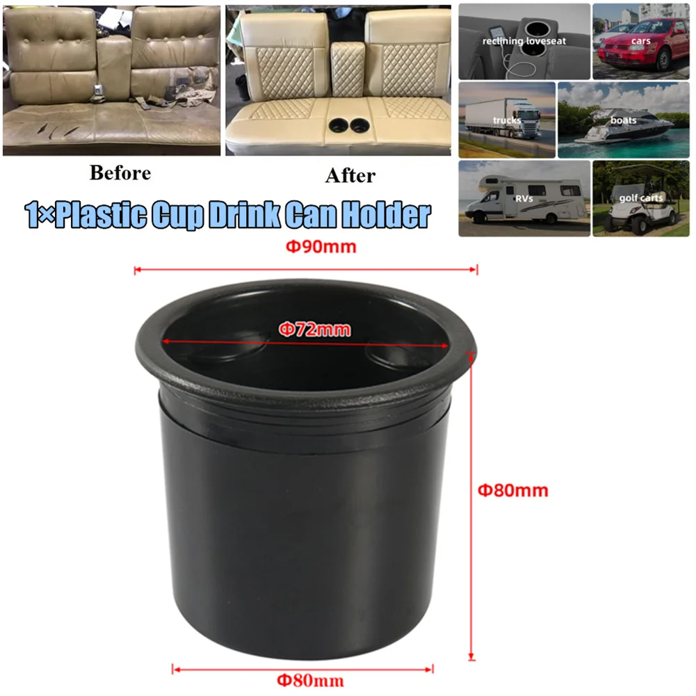 Portavasos de plástico para coche, soporte para latas de bebidas, para barco marino, yate, camión, empotrado