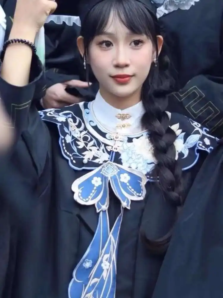 New Chinese Style Cloud Shoulder Academic Dress Graduate Graduation Photo Ming System Butterfly Collar Accessories Shawl Student