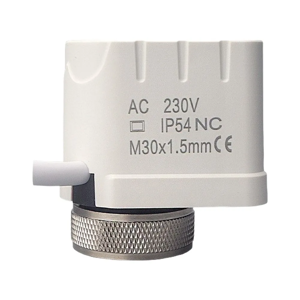 4-Wire Actuator Compatible with Underfloor Heating Installations Requiring 230V AC Power and Normally Closed Safety Operation