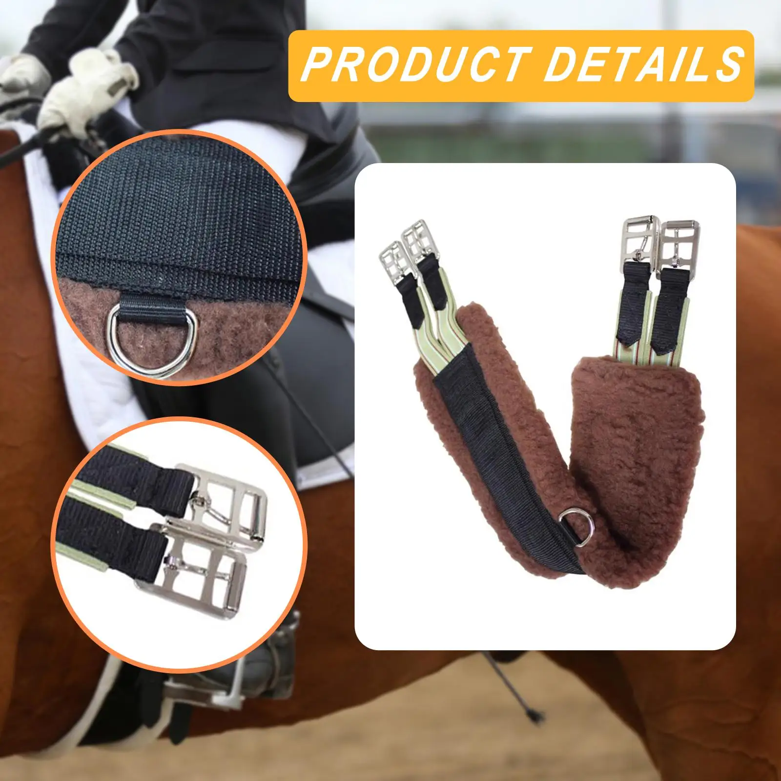 مقاس الحصان، حزام قصير، حزام سرج خفيف الوزن، شديد التحمل، حزام مستقيم لركوب الخيل، تدريب العريس اليومي، ركوب طويل #5