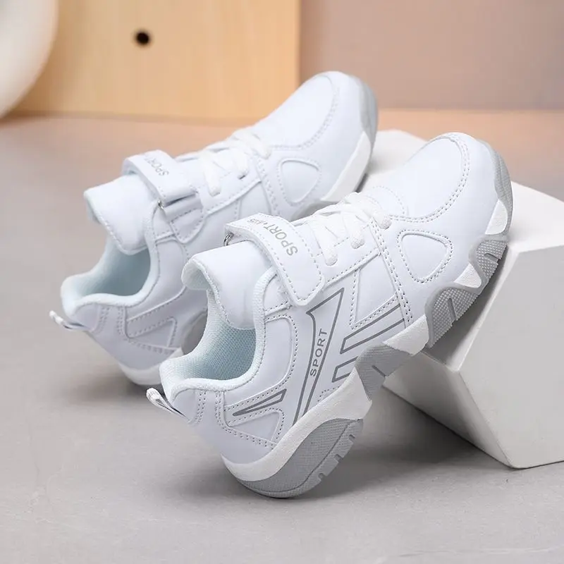 

Boys Waterproof Leather Sneakers 2026 Spring Autumn Kids Athletic Running Shoes for Big Kids School Casual Wear
