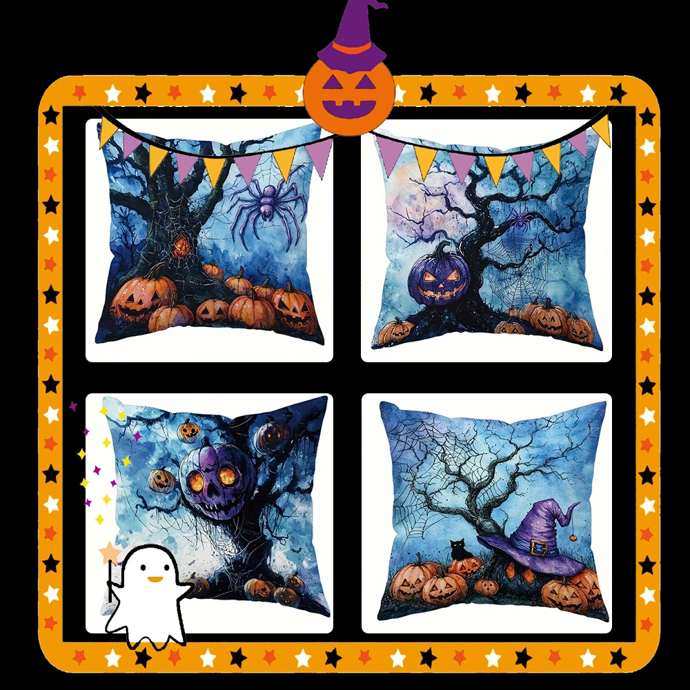 

Halloween-themed Pumpkin PillowcasesSuitable for sofa car bedroom decorative cushion cover pillow cover