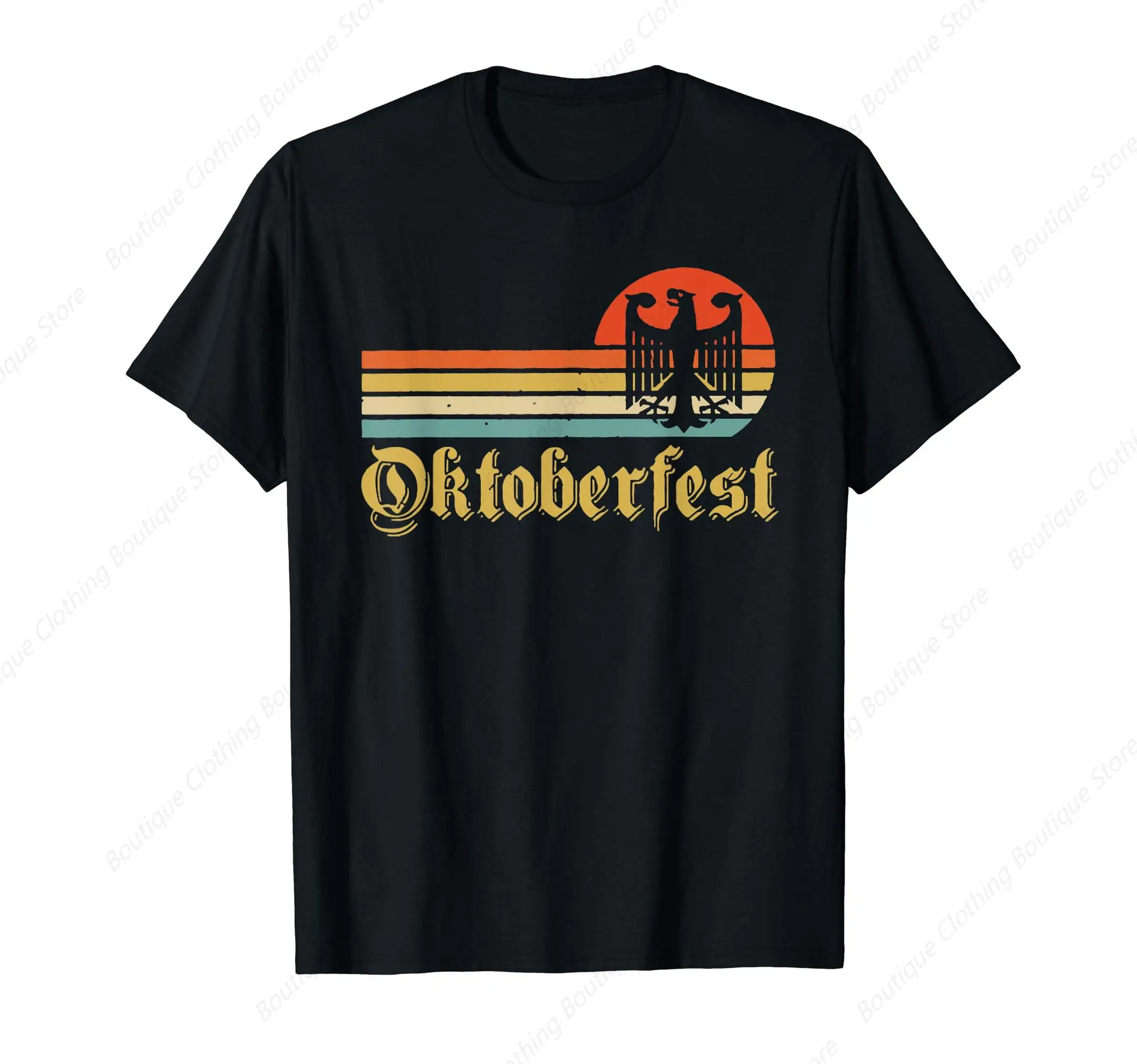 Vintage Oktoberfest Men Women German Flag Beer Drinking T-Shirt