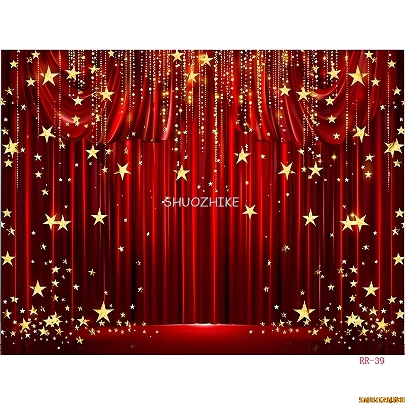 Merry Christmas Photography Backdrops Props Fireplace Pine Stage Birthday Decoration Winter Wonderful New Year Background RD-16