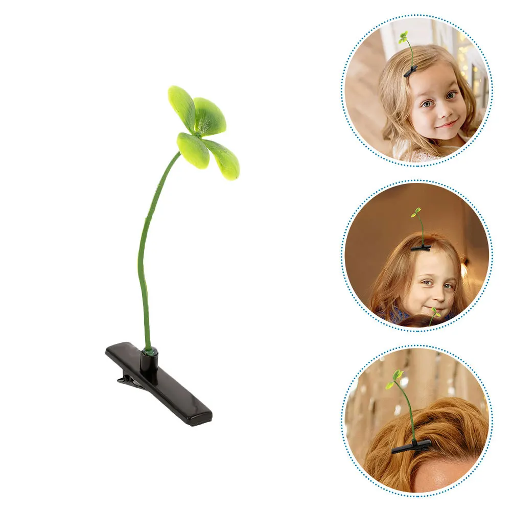 

50pcs Four Leaf Clover Hair Clips Cute Plant Hairpins Spring Clip Design For Parties Weddings Everyday Wear Kawaii Hair
