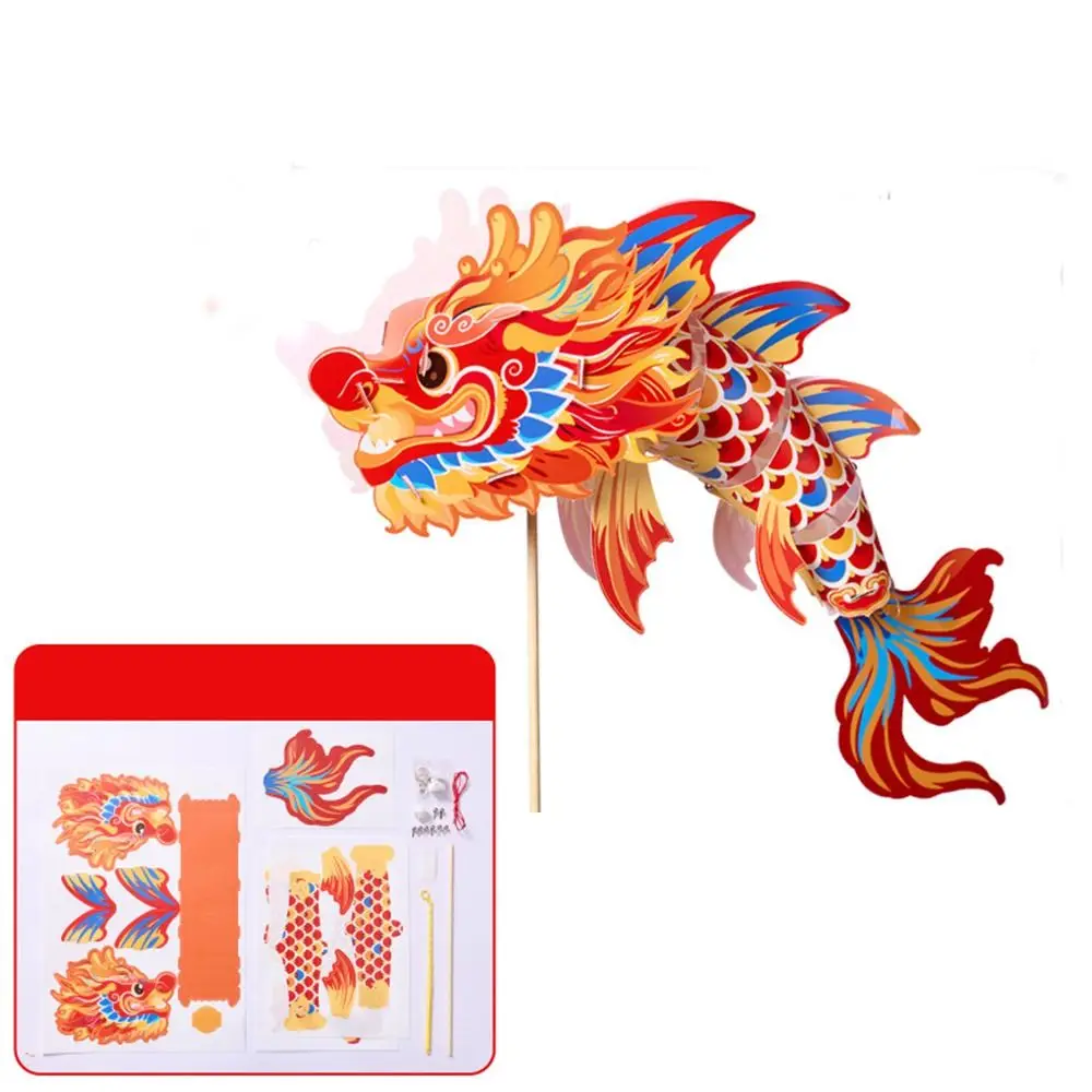 

Handmade Dragon Year Handheld Lantern Handheld Luminous New Year Lantern DIY Glowing Projection