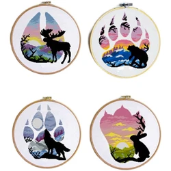 ZZ4376 For Needlework Kit NOT PRINTED Cross Stich Painting Set Cross Stitch Kits Cross-stitch Embroidery Set Stitch Kits Animals