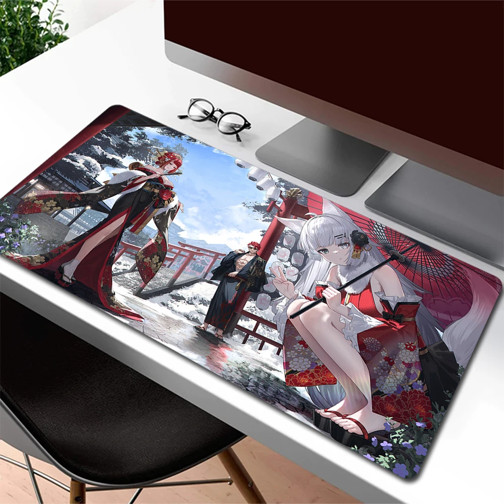 

Kawaii Anime Girl Mouse Pad Large Mousepad Gamer HD Print Gaming Mouse Mat XXL Otaku Computer Desk Mat Big Office Keyboard Pads