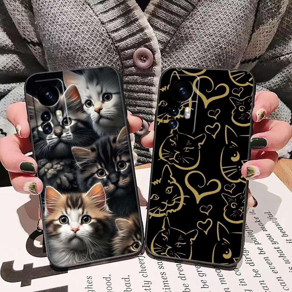 Cute Cat Silver Wolf Phone Case For Xiaomi Mi 13 12 12X 12T 11 11T 10 9 8 Pro Lite Plus TPU Case Funda Coque Shell Capa Cover