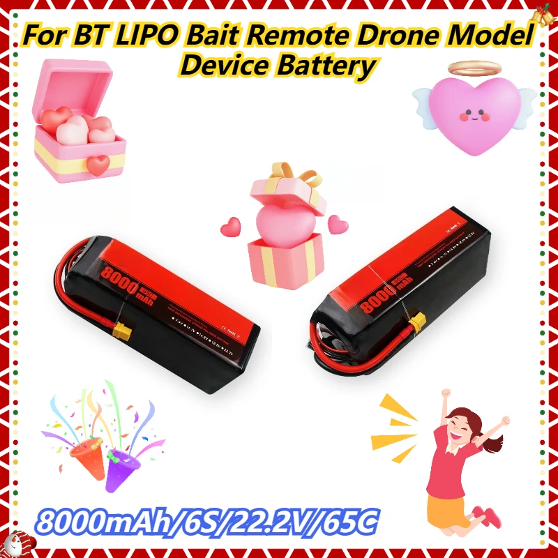 

8000mAh/6S/22.2V/65C For BT LIPO Bait Remote Drone Model Device Battery