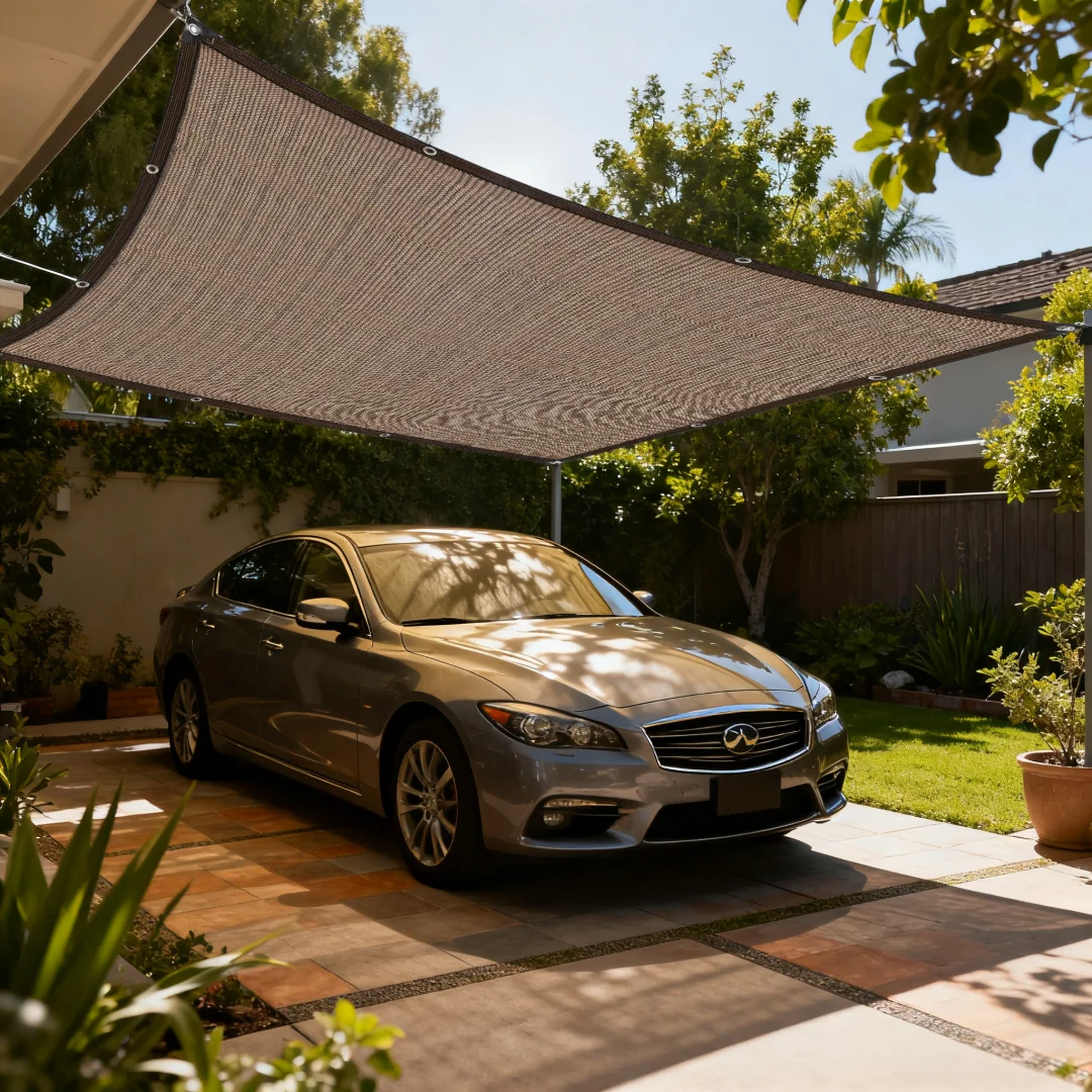 

Premium HDPE Coffee Shade Net - Encrypted Thickened Design with Grommets Anti-UV Anti-Tear for Outdoor Use