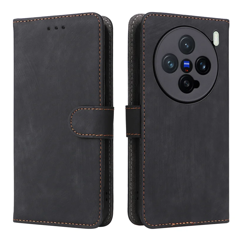 For VIVO X200 Pro Mini Anti-theft Brush Wallet With Card Photo Frame Stand Magnetic Flip Leather Case For VIVO X200 Pro Mini 5G