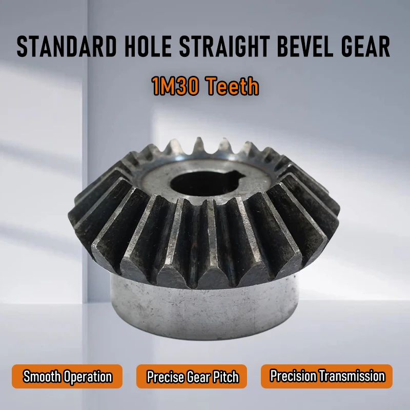 Bevel Gear 1M 30T With Inner Hole 6mm 8mmKeyway3 10mmKeyway4 12mmKeyway4 14mmKeyway5 15mmKeyway 16mmKeyway5 90 Degree 45# Steel