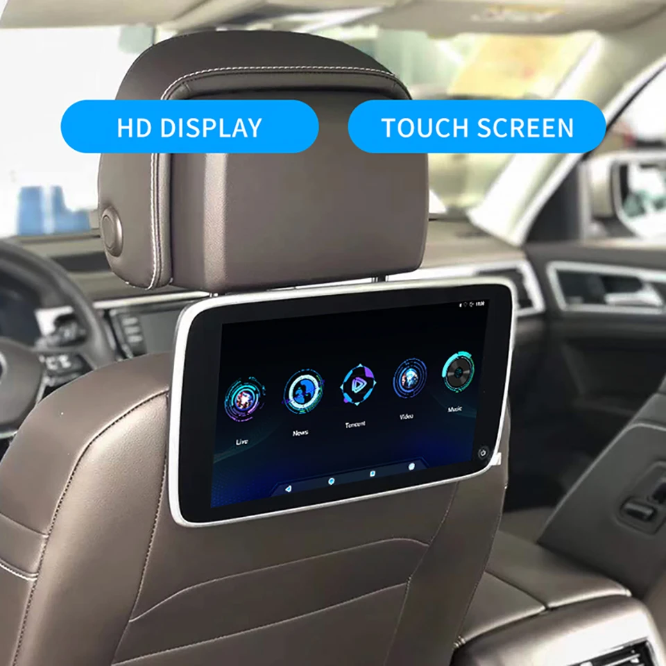 Car Rear Seat TV Screen For BMW X1 X3 X4 X5 X6 1 3 4 5 7 Series WiFi Headrest Monitor Android HDMI FM Bluetooth USB Mirror Link