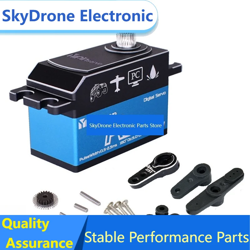 SkyDElGX YIPIN R10 10kg High Torque Brushless Digital Servo CNC Steel Gears Waterproof Low Profile For 1/10 RC Drift Racing Car