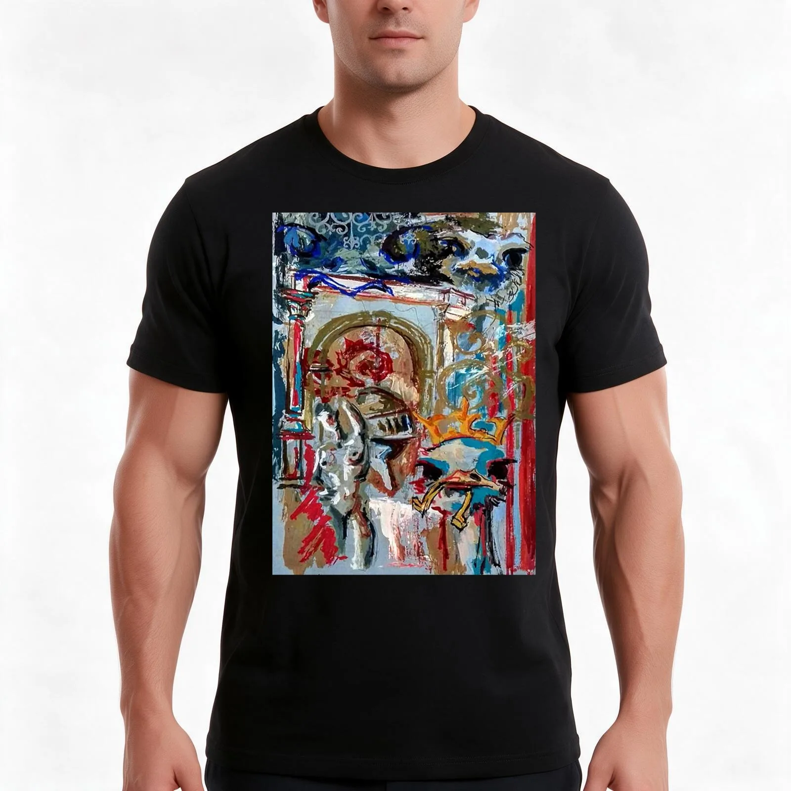 Royal ostrich T-Shirt Summer Casual Cotton Tee Oversized Streetwear Tops Vintage Graphic Print Loose Fit Short Sleeve