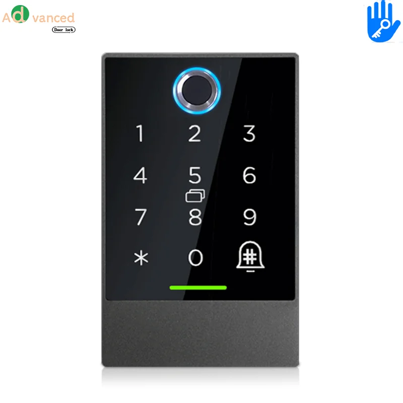 

TTlock waterproof keypad access control lock with fingerprint,password,card,app remote management work with magnetic lock switch