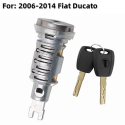 Car Front Left Door Lock Cylinder For Fiat 2006-2014 Ducato Auto Door Lock Core Barrel With 2Pcs Key