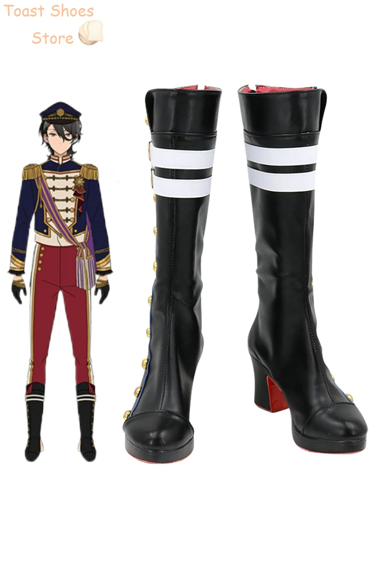 Game Ensemble Stars Sakuma Rei Cosplay Shoes PU Leather Shoes Halloween Carnival Boots Costume Prop