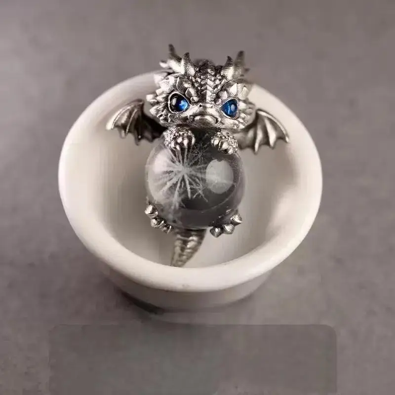 خمر النمط الصيني لطيف التنين قلادة للرجال النساء رائعة الحيوان قلادة قلادة مجوهرات اكسسوارات هدايا محظوظة جيدة #3