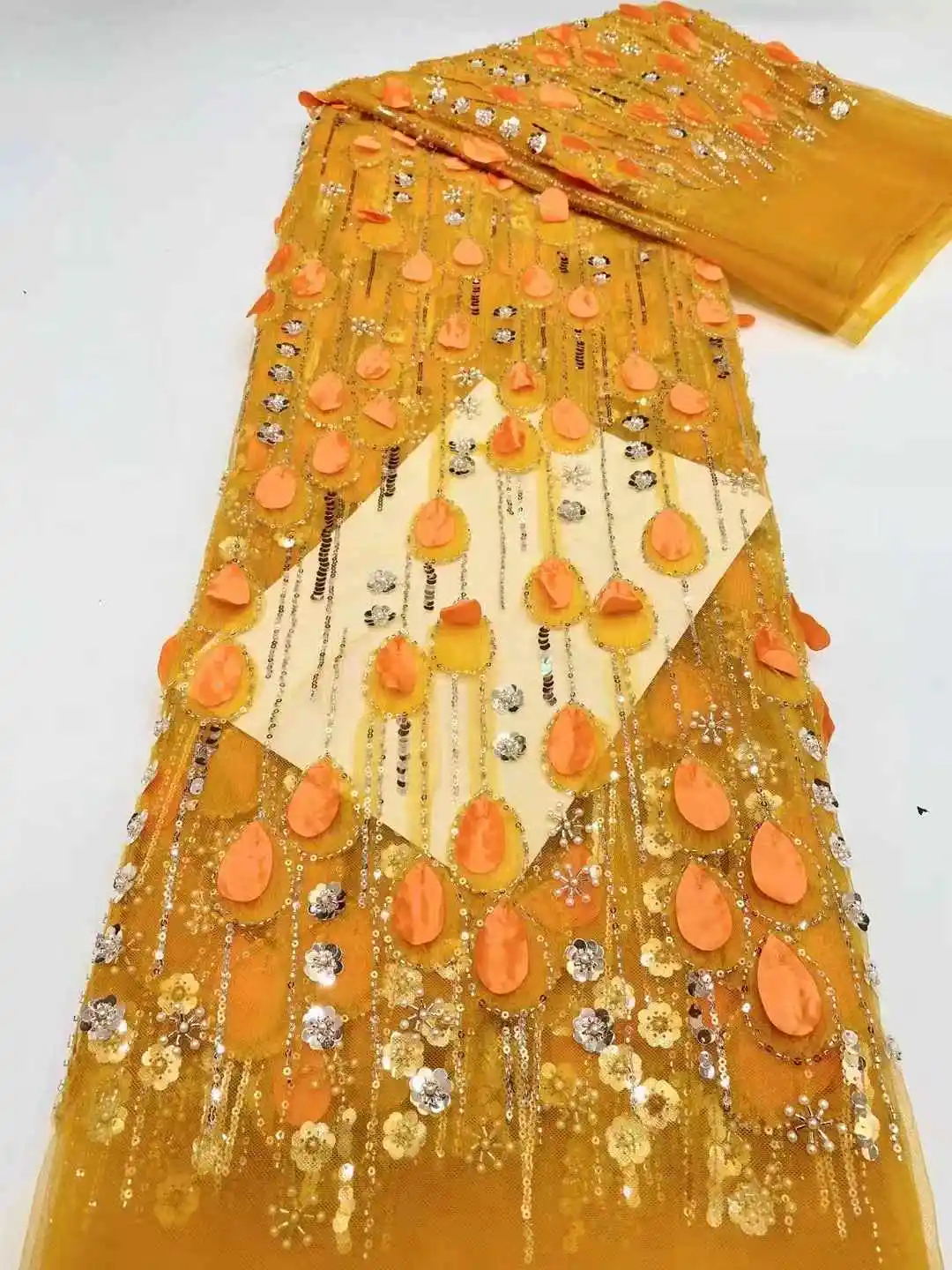 아프리카 메쉬 레이스 원단 나이지리아 비즈 레이스 원단 스팽글 2025 고품질 프랑스 나이지리아 레이스 드레스 여성 파티 웨딩용