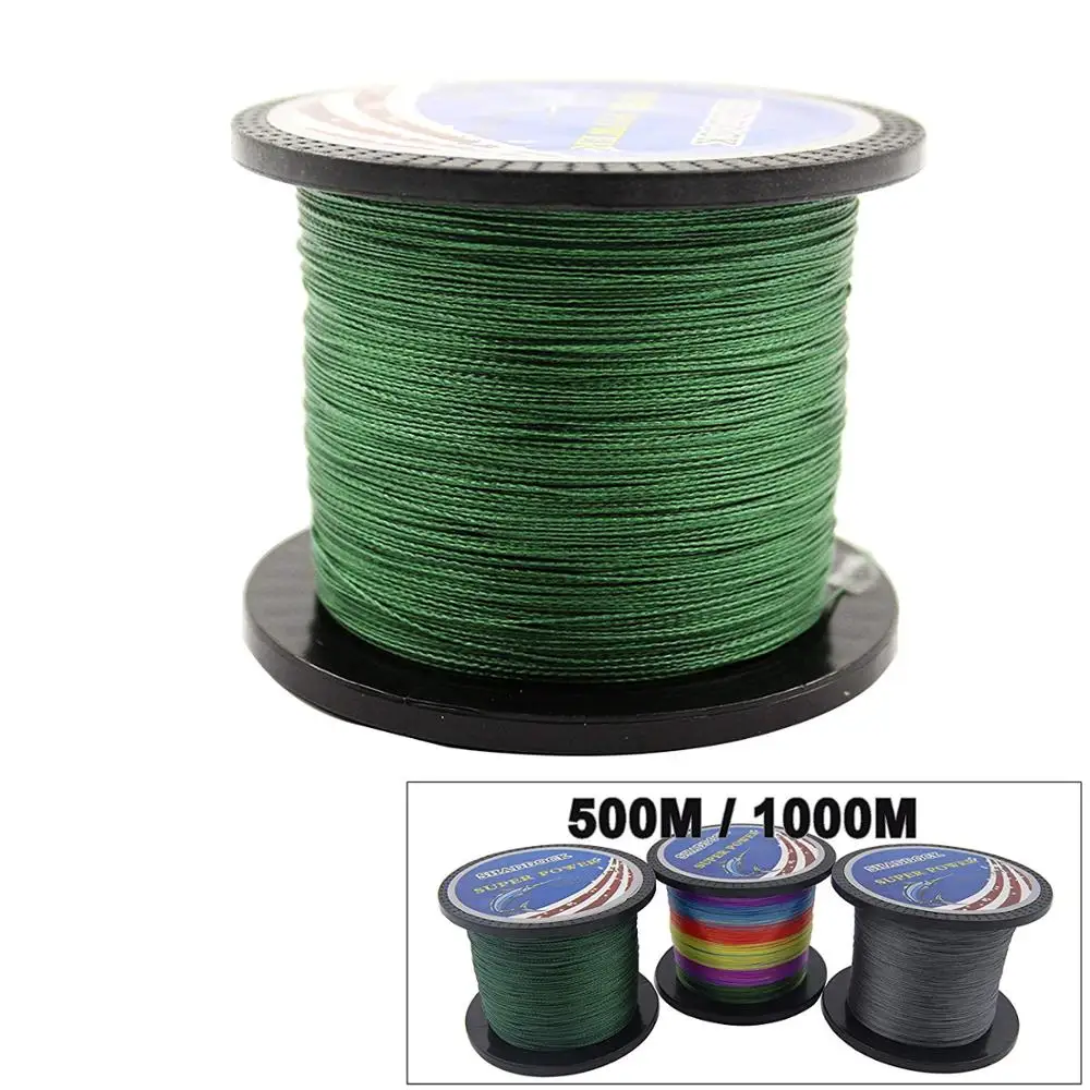 

Free Sample 1000m Green /gray Pe Braided Fishing Line Fable Fishing Line 4 Braid