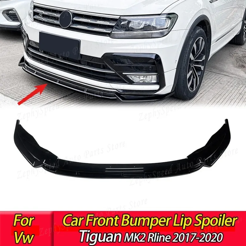 

Car Front Bumper Lip Spoiler Splitter Diffuser For Volkswagen Tiguan MK2 Rline 2017-2020 For Body Kit Tuning Auto Accessories