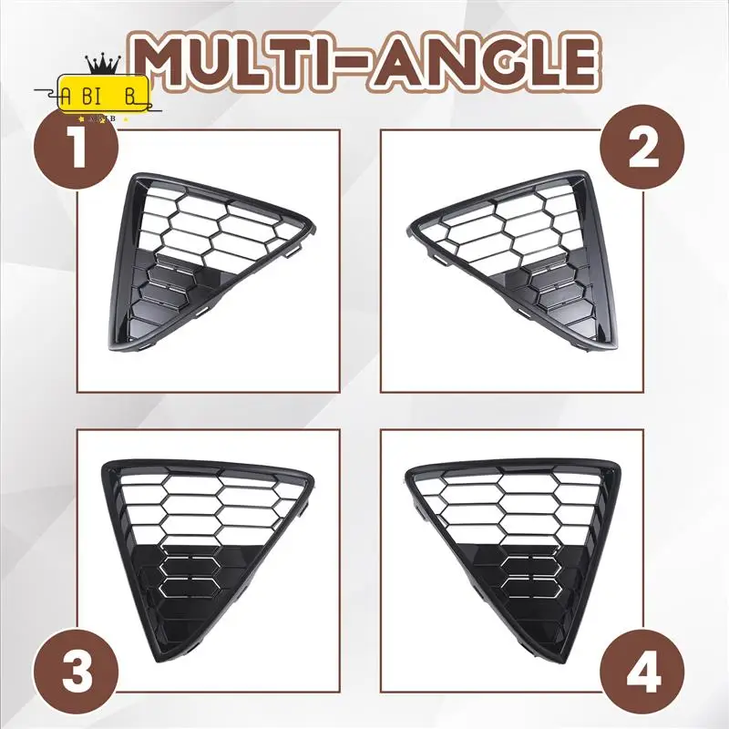 

ABIB -3Pcs Car Honeycombed Front Bumper Lower Grille Grills For Ford Focus 2012 2013 2014