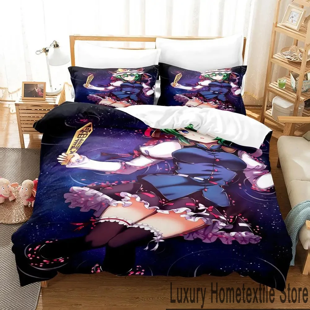 3D Print Anime Touhou Project Bedding Set Duvet Cover Bed Set Quilt Cover Pillowcase Comforter king Queen Size Boys Adult