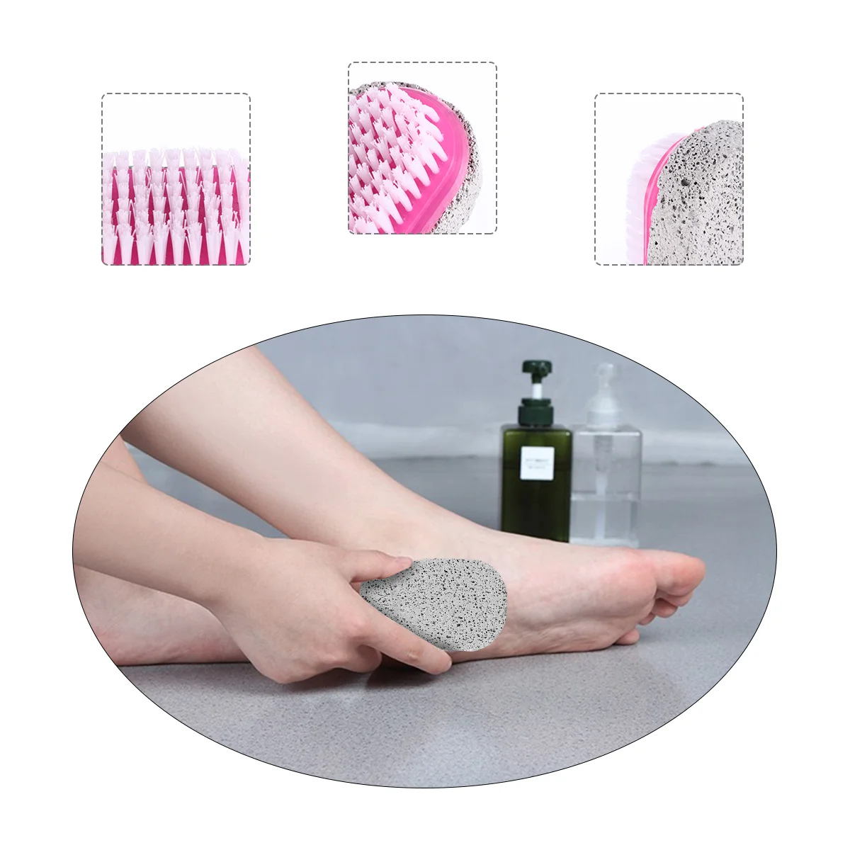 Pumice Stone Double Side Foot File Beauty Brush Pedicure Scraping Plate Callus Scrubber Exfoliate Tool Tools for Feet