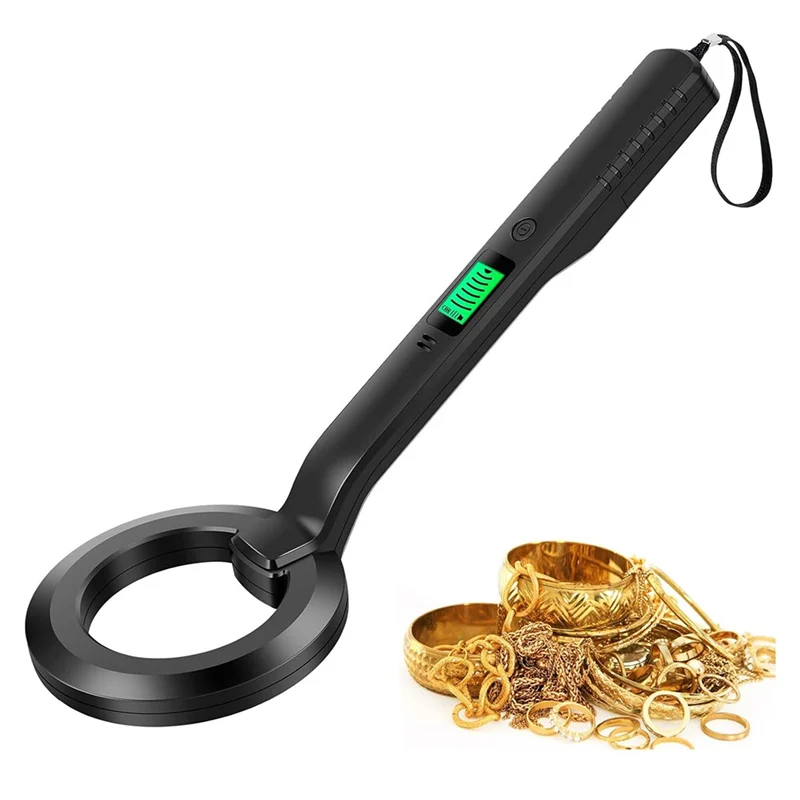 AA08-Metal Detector, Detector With Audible & Alerts 360° Scanning Handheld Metal Detector Treasure Finder For Metal Object