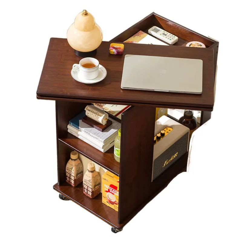 Movable side table, coffee table, second-hand small table, sofa, sideboard, small apartment folding cart, living room shelf