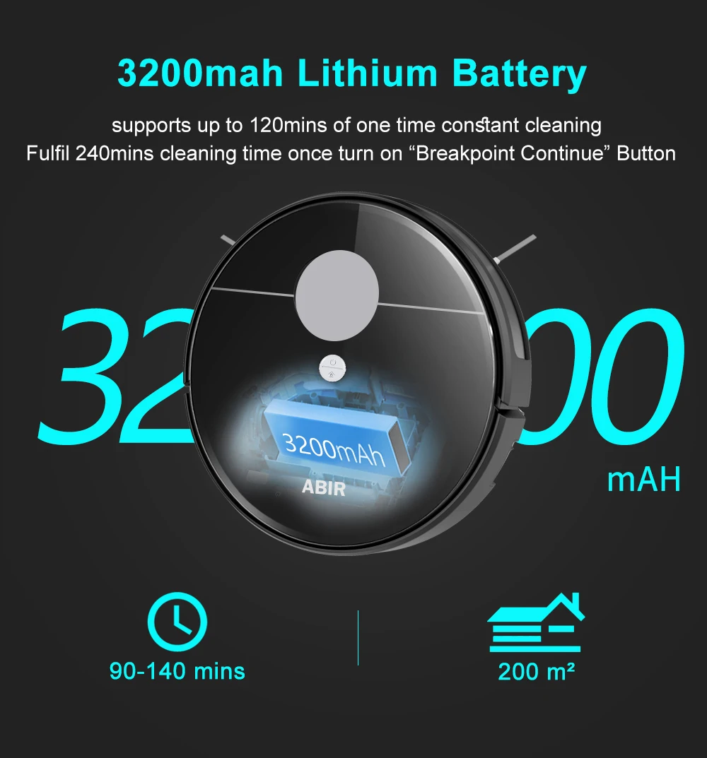 ZJZ ABIR R30 مكنسة روبوتية متعددة الأوضاع مناسبة لشعر الحيوانات الأليفة والأرضيات الصلبة والسجاد #5