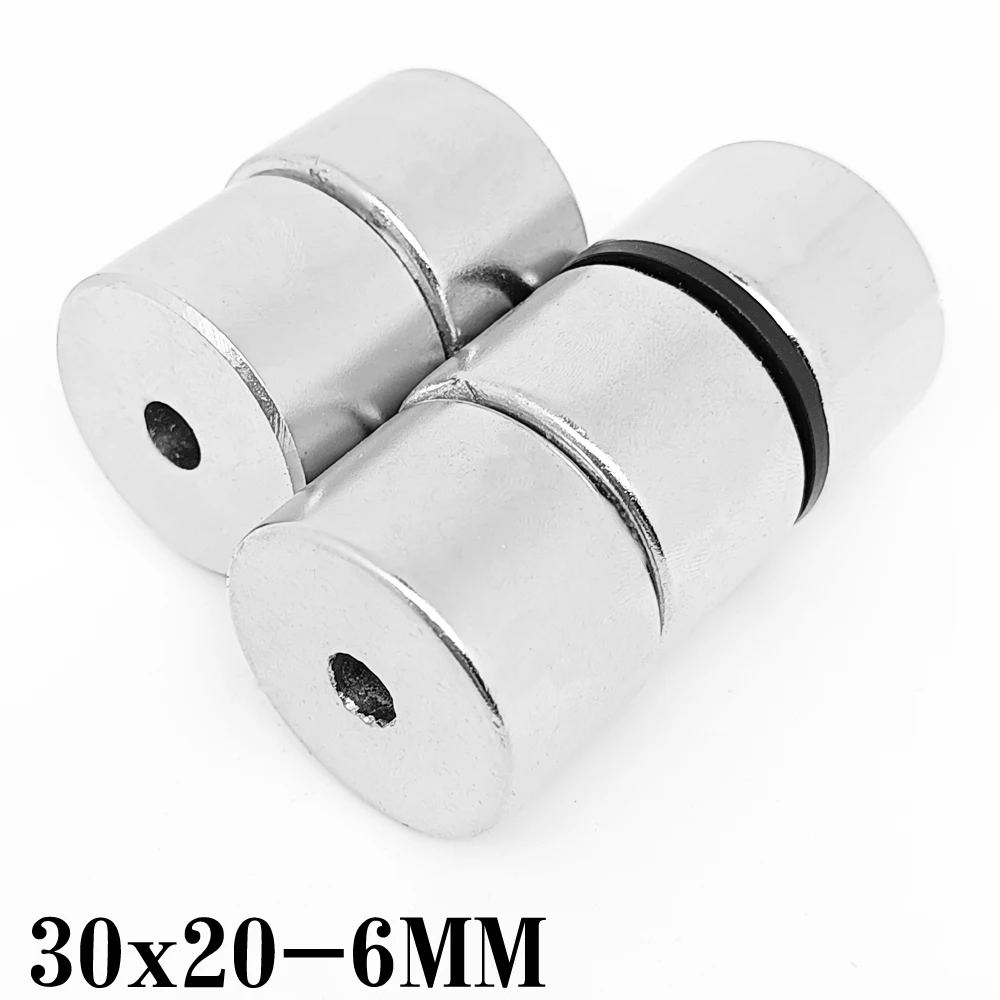 30x20-6 Round Super Powerful Strong Magnetic Magnets 30*20 mm Hole 6mm Countersunk Neodymium Magnet  30X20-6mm 30*20-6