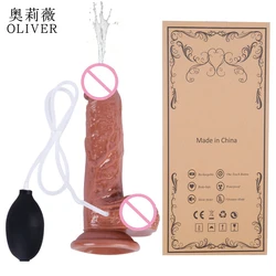 Ejaculating Dildo Squirting Dildo Sex Toys for Women 3 Size Suction Cup Silicone Artificial Penis Adult Anal Female Mastrubator