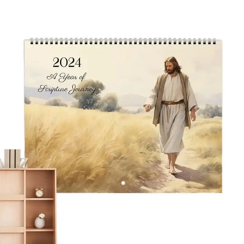 Jesus Art Wall Calendar Jesus Poster Calendar 2024 Calendar Printed Premium jesus Shepherd Calendars For Office 29x21x1cm