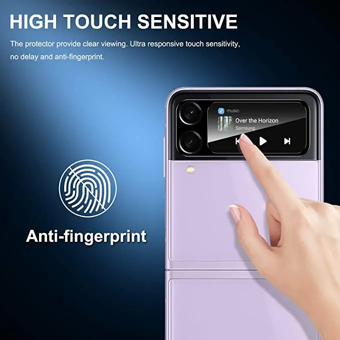 Cho ZFlip4 3D Cong Bảo Vệ Ống Kính Camera Cho Samsung Galaxy Z Flip4 Flip 4 Flip3 Bảo Vệ Kính Cường Lực Cho Sumsung ZFlip 4