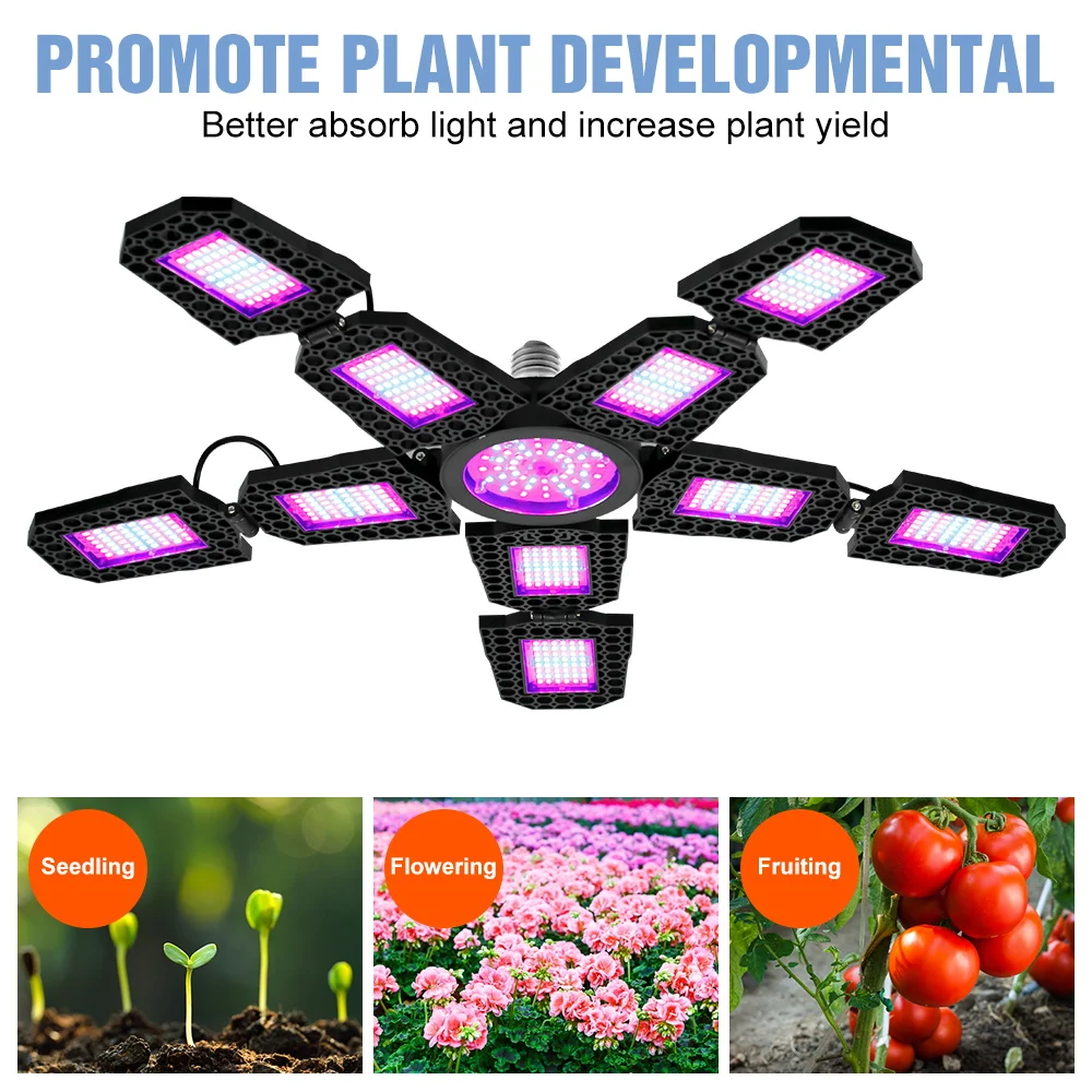 Led planta espectro completo crescer lâmpada interior flor hidropônica tenda estufa vegetal tomate cultivo iluminação de preenchimento