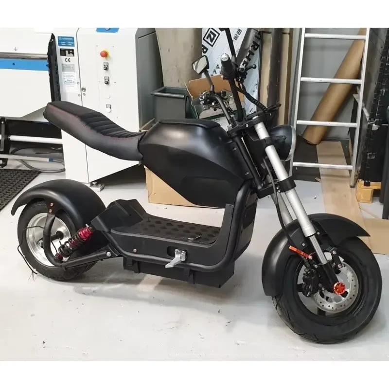 STROVAN 2 Wheels New Fashion Electric Scooters Citycoco With Big Seat Model C1 With EEC/COC Road Legal Motorcycle Adult