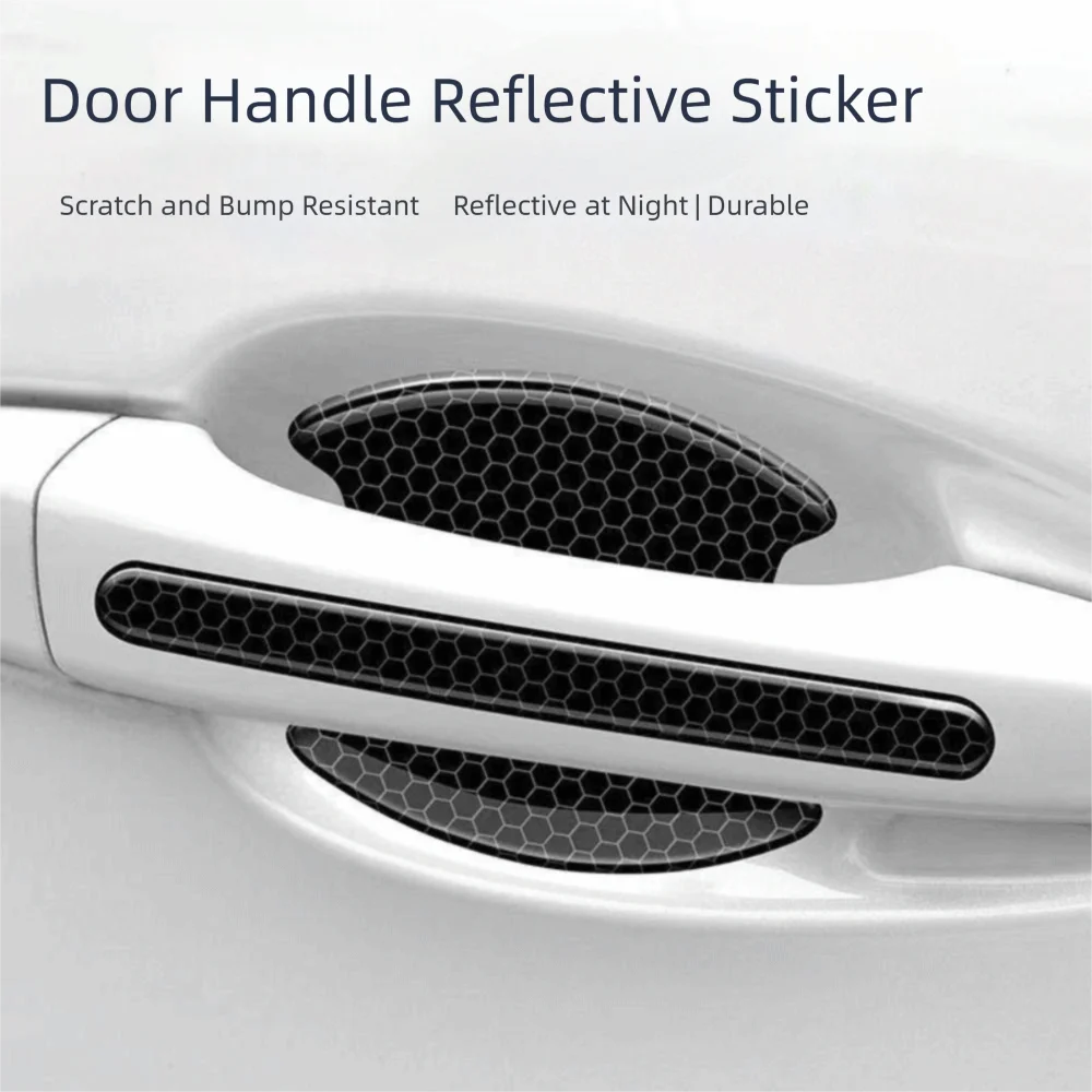 Anti Scratch Door Handle Protective Strip Reflective Transparent Door Handle Protection Stickers Paint Cover Film Universal