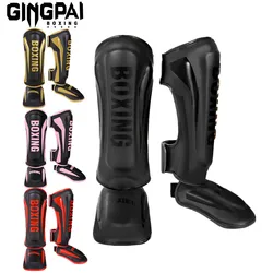 Professional Muay Thai MMA Boxing Shin Guard Instep Leg Protector Pads Thicken Kick Foot Training Support Leg Warmers
