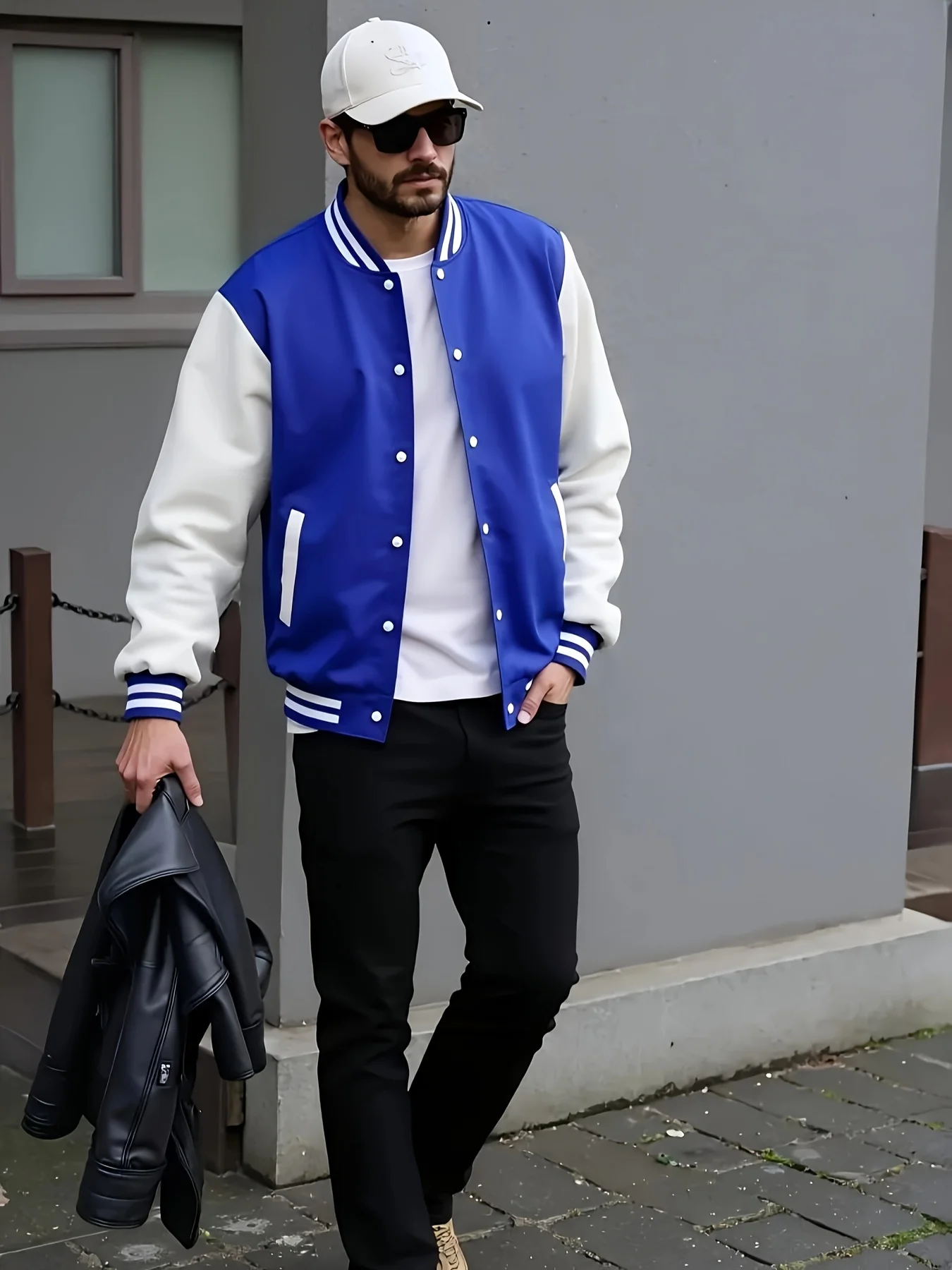 Men's Autumn and Winter Casual Sports Baseball Uniforms, Fashionable and Trendy Clothing, College Style Casual Sports Outfits