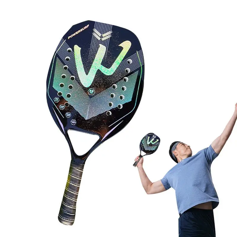 

Tennis Paddle Racket Carbon Fiber Tennis Racket For Adults Foam Padel Racket Carry Bag Included Beach Supplies For Outdoor Park