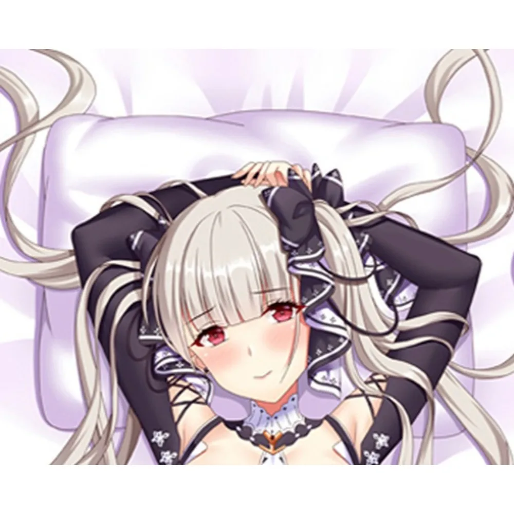 Blonde Long Hair Red Eyes Gothic Lolita Girl Formidable Double Sides Design Hugging Pillow Case