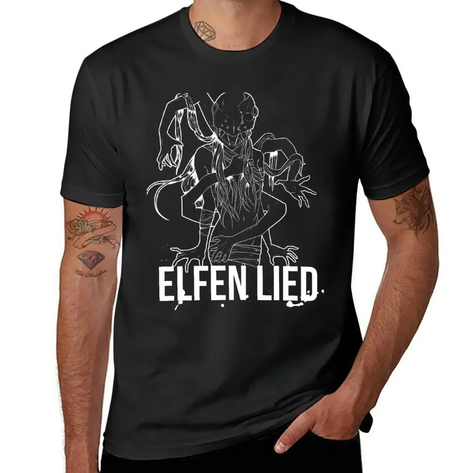 Elfen Lied T-Shirt plus sizes aesthetic clothes oversized slim fit t shirts for men