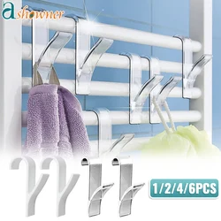 Hanger For Heated Towel Radiator Rail Clothes Hanger Bath Hook Holder Percha Plegable Scarf Hanger Towel Heated Hooks