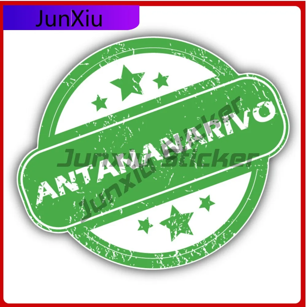 

Antananarivo Creative Sticker Travel Stamp Car Decal Bumper Stickers Anime Style Helmet Use For Helmet Car Sticker Accessorie