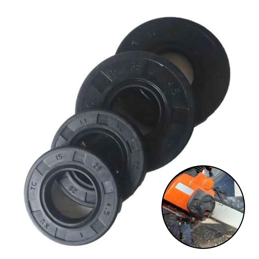 Juego de 2 juntas de aceite del cárter, Kit de ventilación del tanque de combustible compatible con motosierra china 4500 5200 5800 45cc 52cc 58cc, piezas de repuesto para sierras de Gas