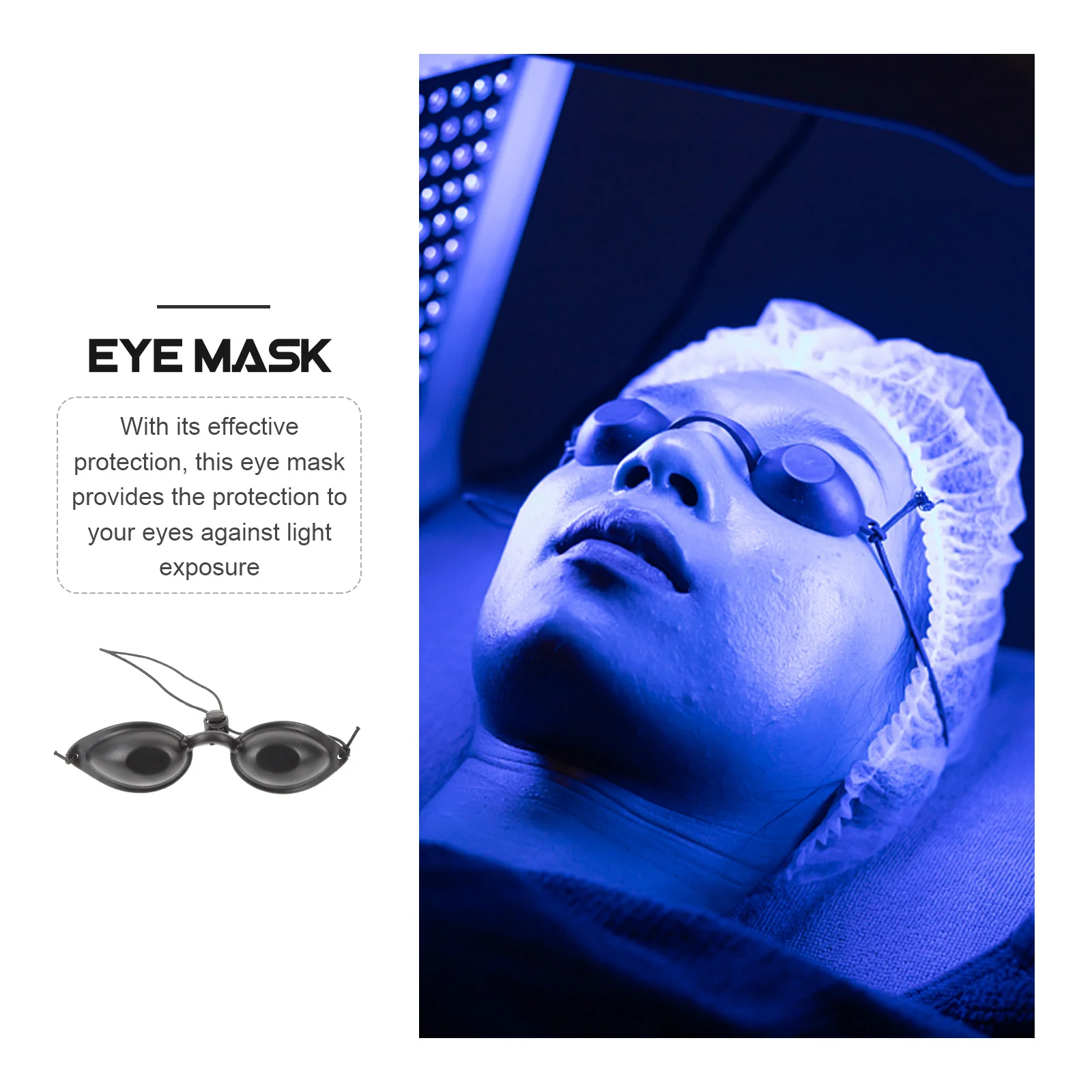 Comfortable Protective Eye Mask Adjustable PVC Eye Protection Mask for Eyebrow Shaping and Tanning Goggles No Lines